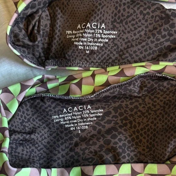 Acacia Swimwear Green and Black Patterned Bikini - Picture 5 of 5